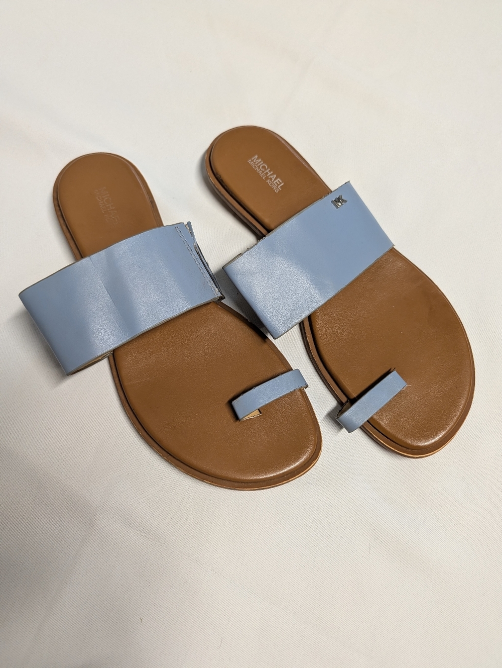 MICHAEL Michael Kors August Blue Slide Sandals for Women Size 10 - Picture 3 of 16